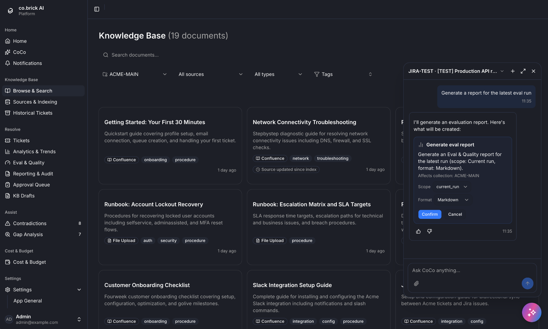 co.brick Assist knowledge base